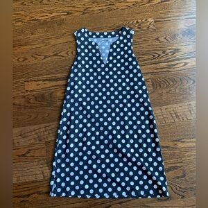 Lands End Black and White Polka Dot Dress XS excellent